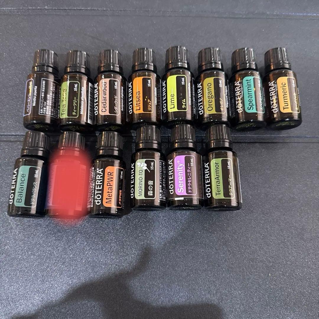 doTERRA エッセンシャルオイル 14本セットand新品ウッドボックス付き