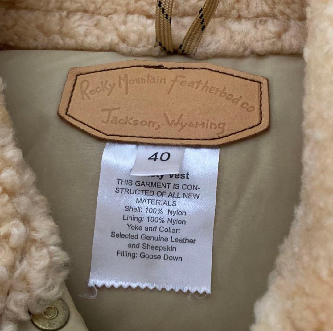 Rocky Mountain Featherbed ダウンベスト 40 ブラウン