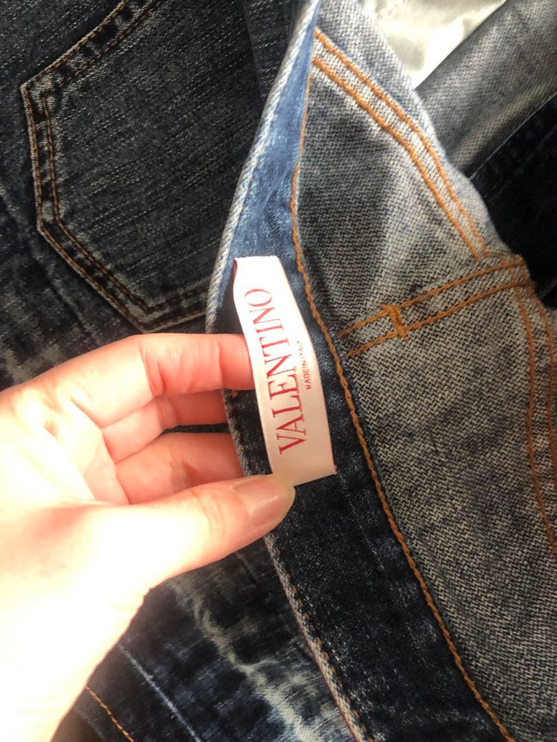 VALENTINO ヴァレンティノ　デニムVロゴスタイルスカート★