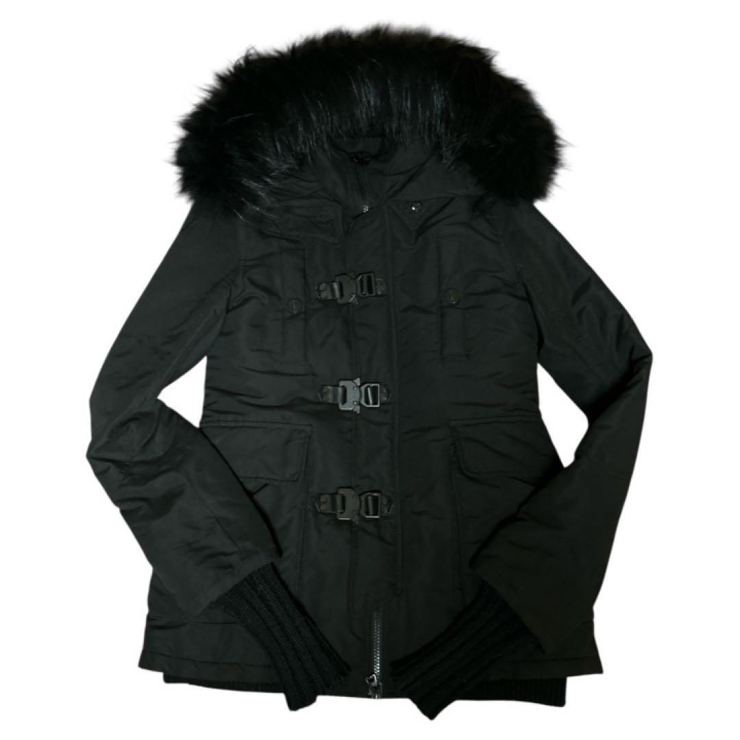 SLY N3B ダウン ラクーン 黒 ミリタリー Y2K