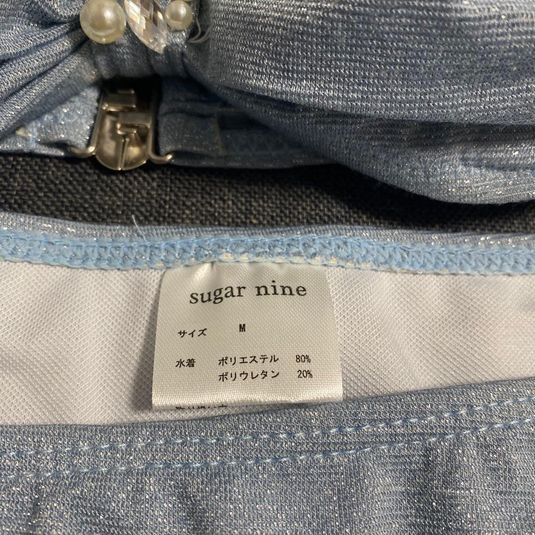 sugarnine ハイウエストビッグラメリボン&ビジューキャミソールビキニ