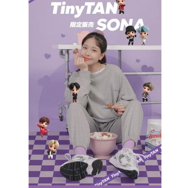 tiny tan バックプリント　トレーナー上下セット　グレー　ジョガーパンツ