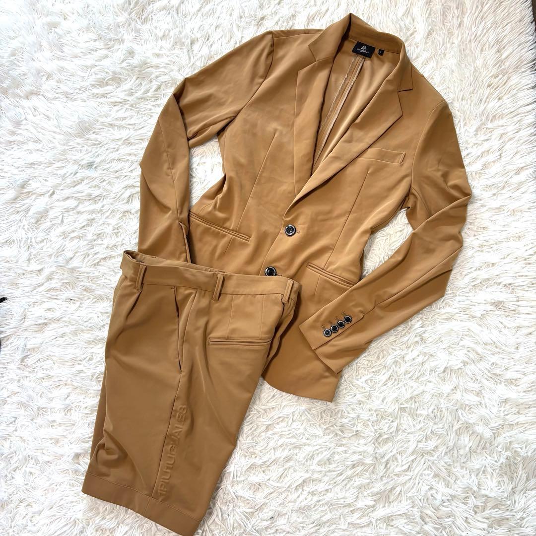 最新作 1piu1uguale3 golf ゴルフ セットアップ 3D ベージュ