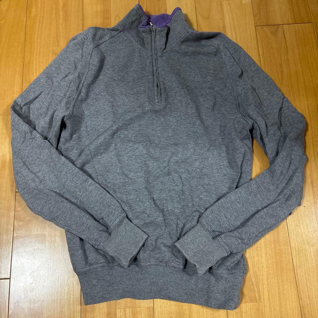 【ブルネロクチネリ】スウェット　グレー　クオータージップ　サイズ48 メンズ