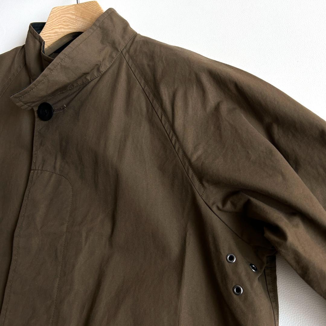 【極美品】MHL. オイルドコットン スタンドカラー ロングコート