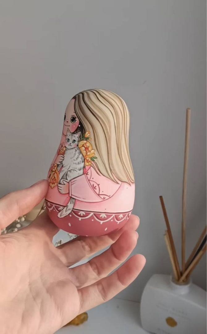 【zoy】起き上がりこぼし『ドチキ・マテリ』&起き上がりこぼし『牡丹と猫』