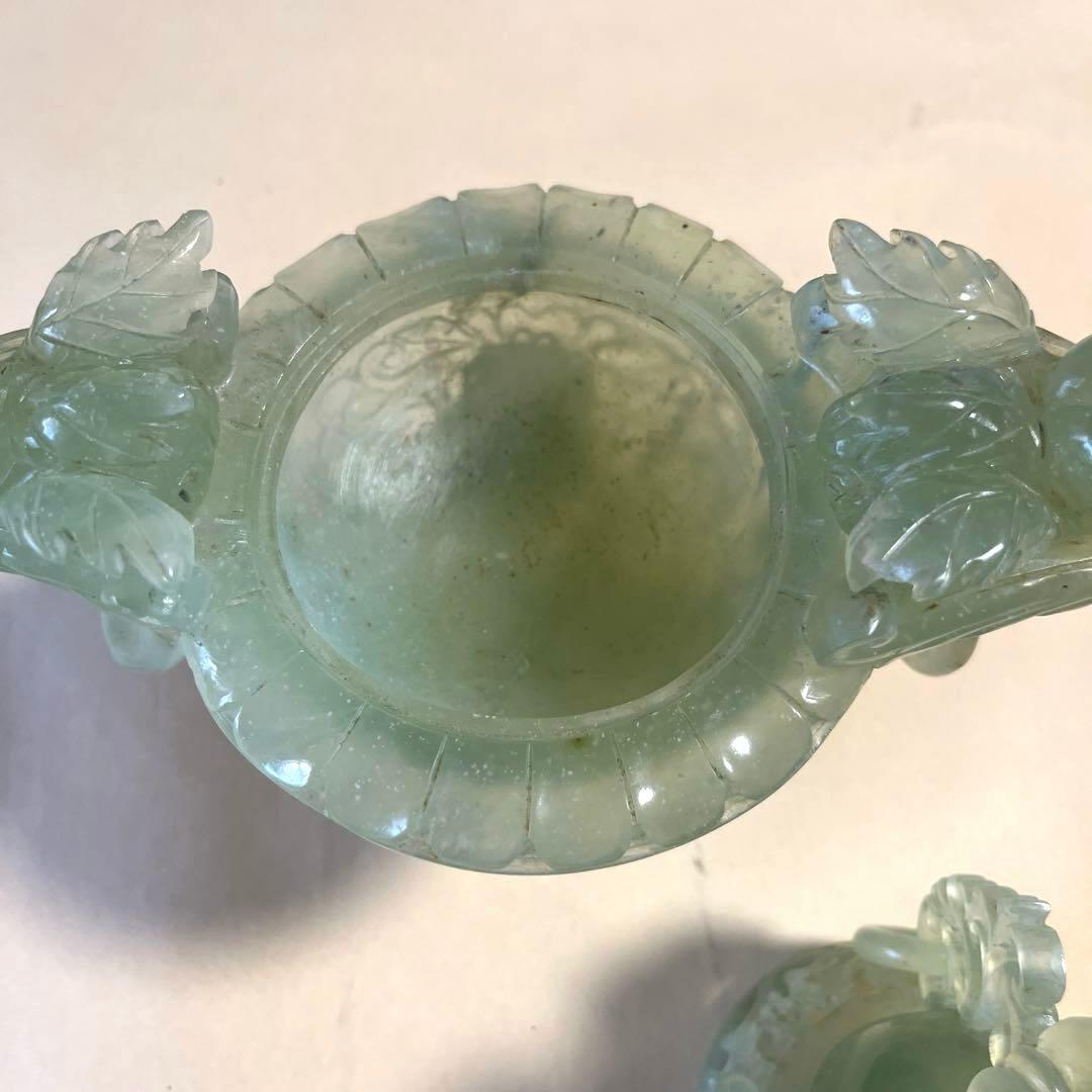 中国の翡翠の香炉　骨董品