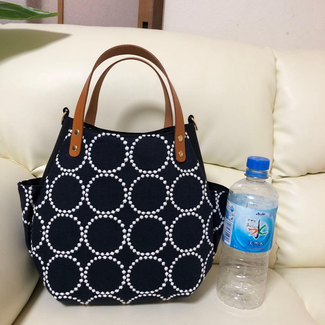 バルーンバッグ（M）ミナペルホネン 《タンバリン》ヌメ革