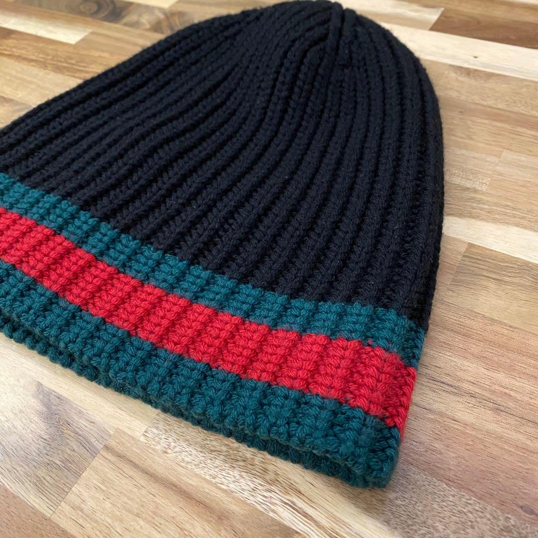 未使用級✨ GUCCI ウール100％ ビーニー ニット帽 定価42900円