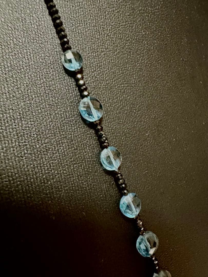 GSTVロンドンブルートパーズ&ブラックスピネルネックレス新品未使用品