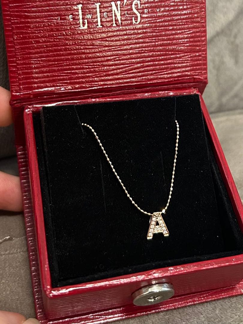 LIN'S ピンクゴールド 14金 ダイヤモンド ネックレス