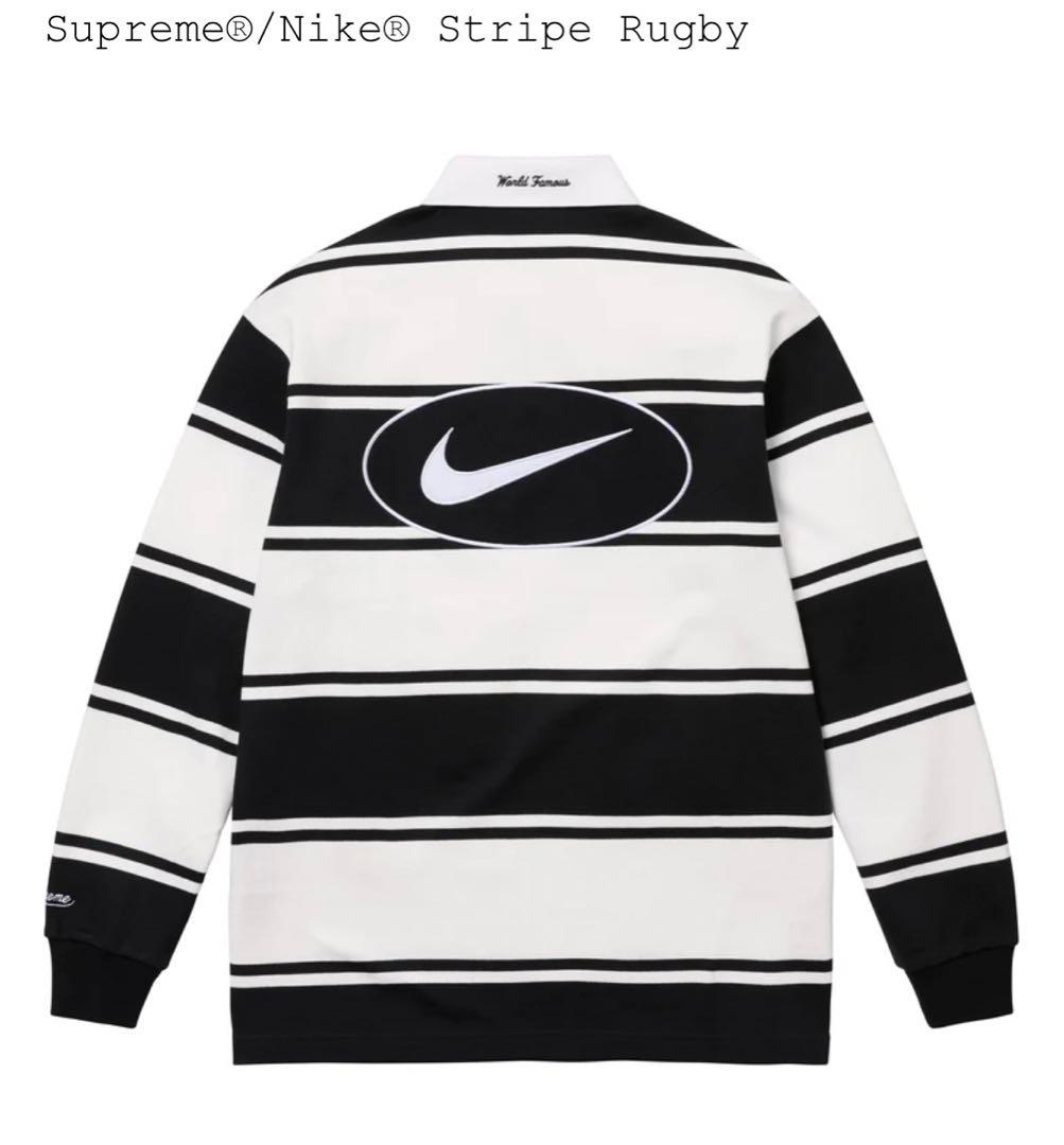 Supreme x Nike Stripe Rugby Black Lサイズ
