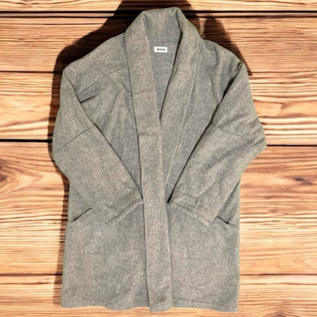 mittan ミッタン　コート　なめらか半纏コート（ショート丈）