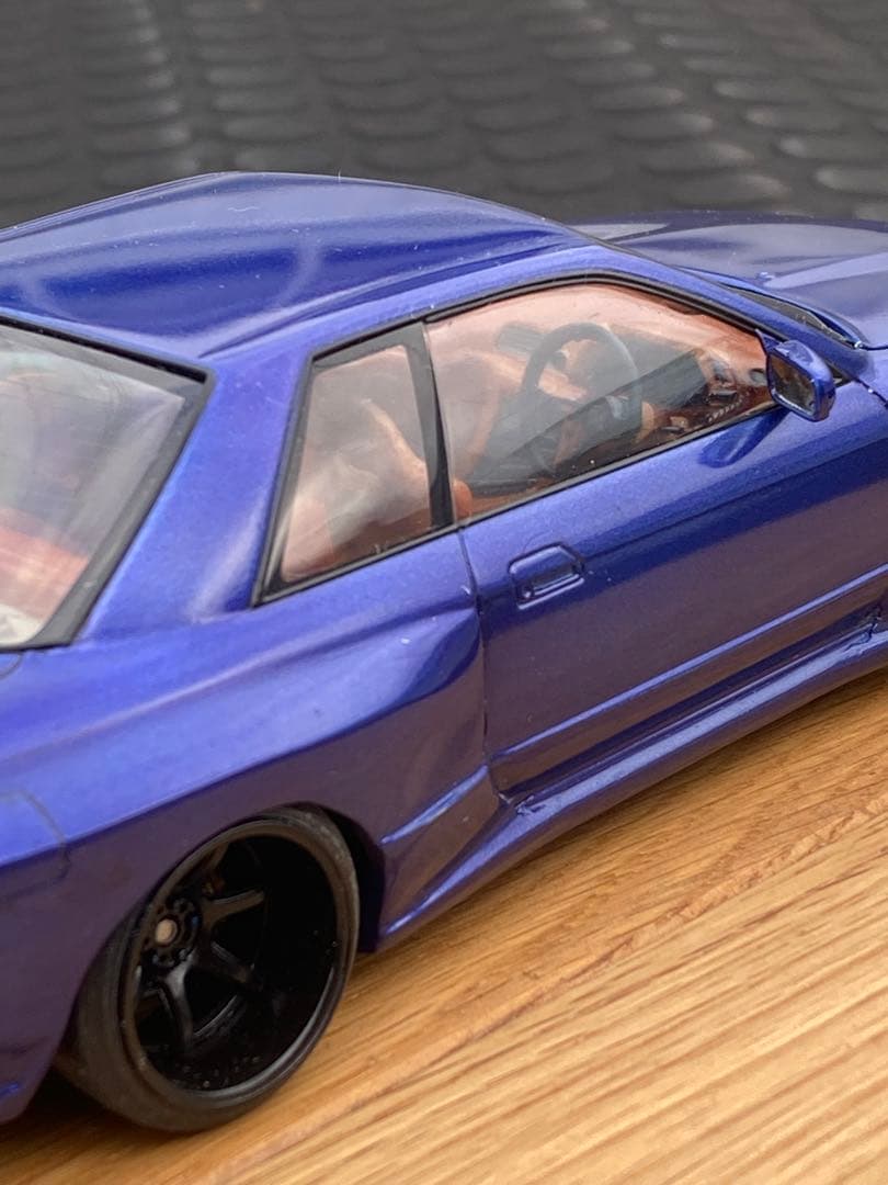 プラモデル完成品　アオシマ 1/24 R32GTR ワイド化