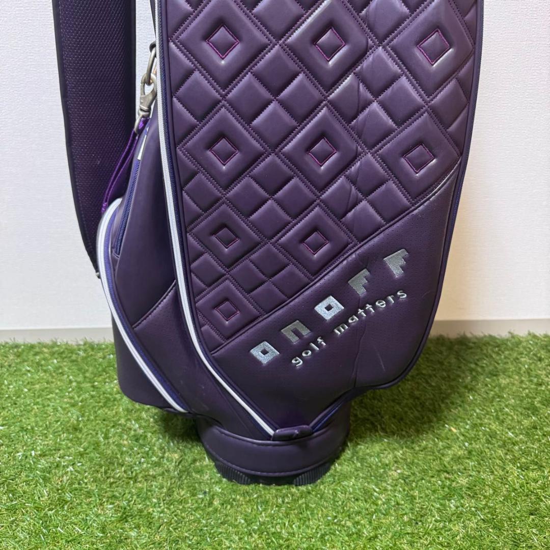 ONOFF オノフ キャディバッグ ゴルフバッグ 8.5型 パープル