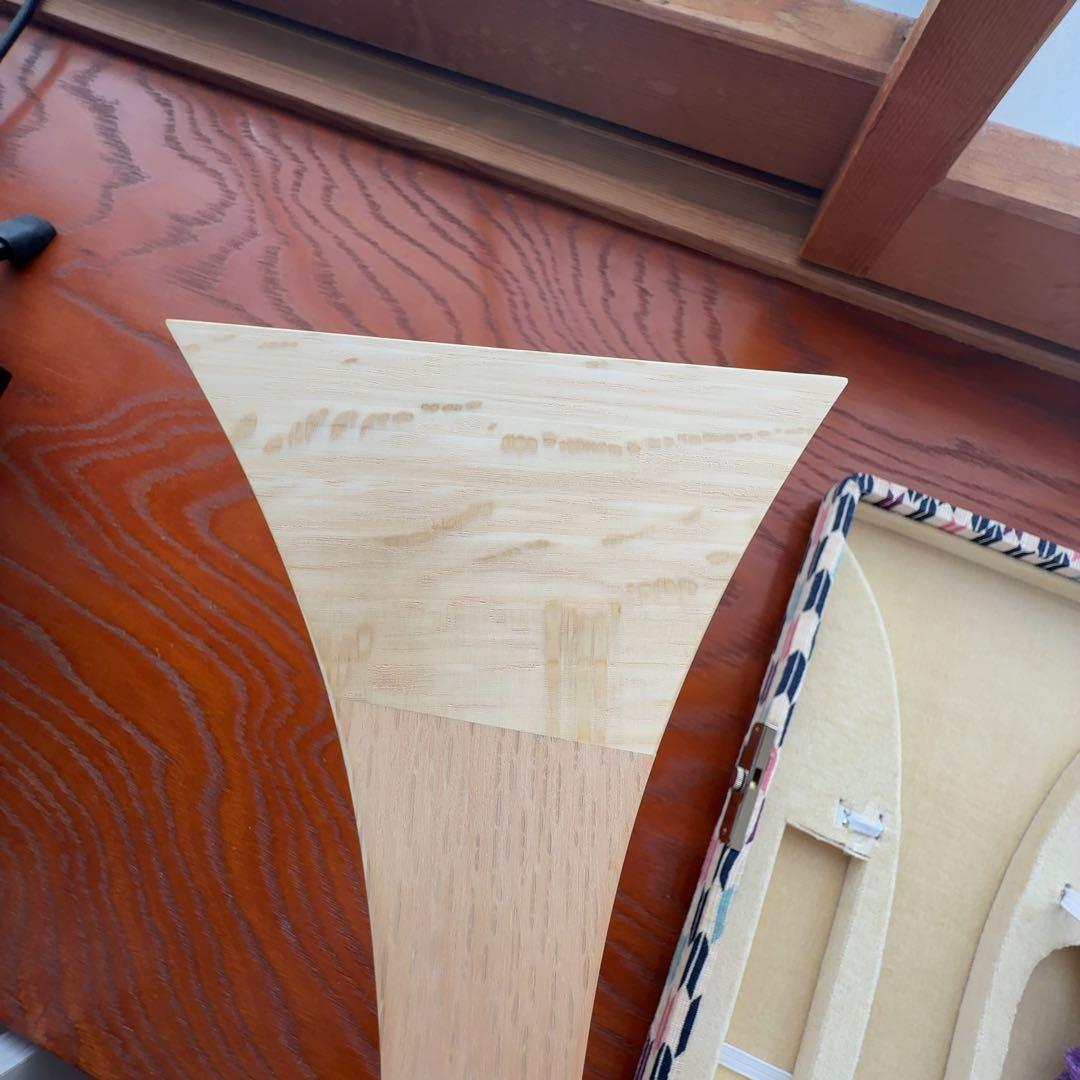 三味線木製バチ&一丁撥入れ&つや布巾&指すりセット（長唄用）