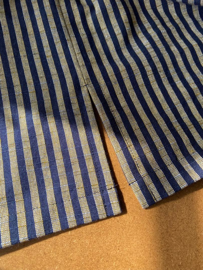 会津木綿　ハンドメイド　ブラウスNo.170