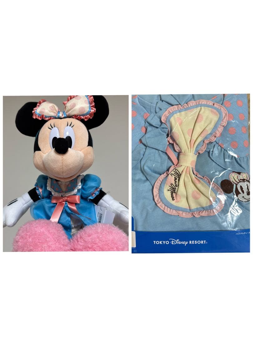 【値下げ中】ミニー　パジャマパーティー　ぬいぐるみ　パジャマセット