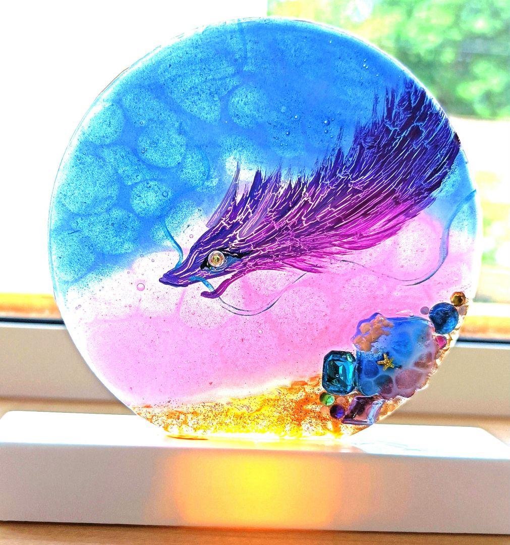 ☆yuyu☆❀アクリルライト絵画レジン海アート❀