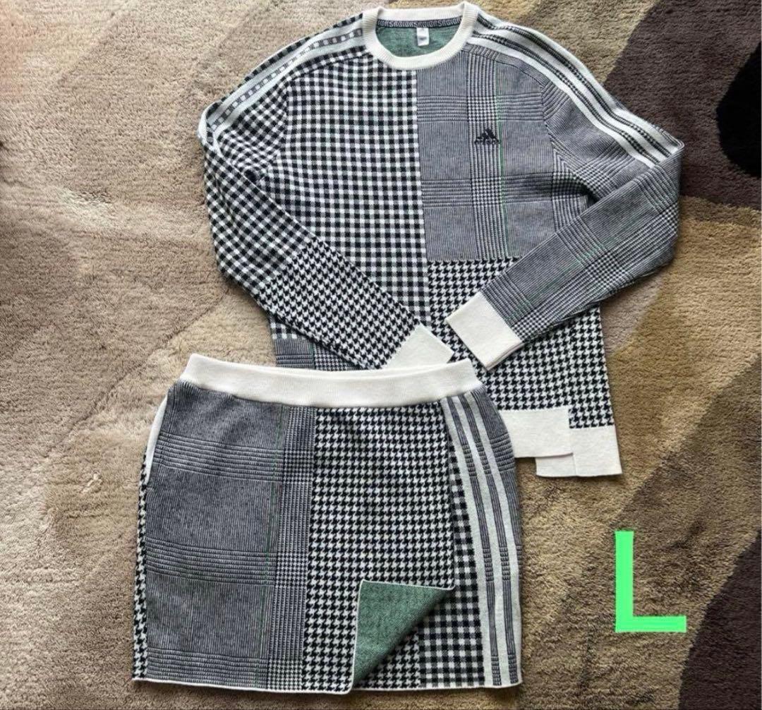 アディダスゴルフニットセットアップ＆フットジョイスカート　L