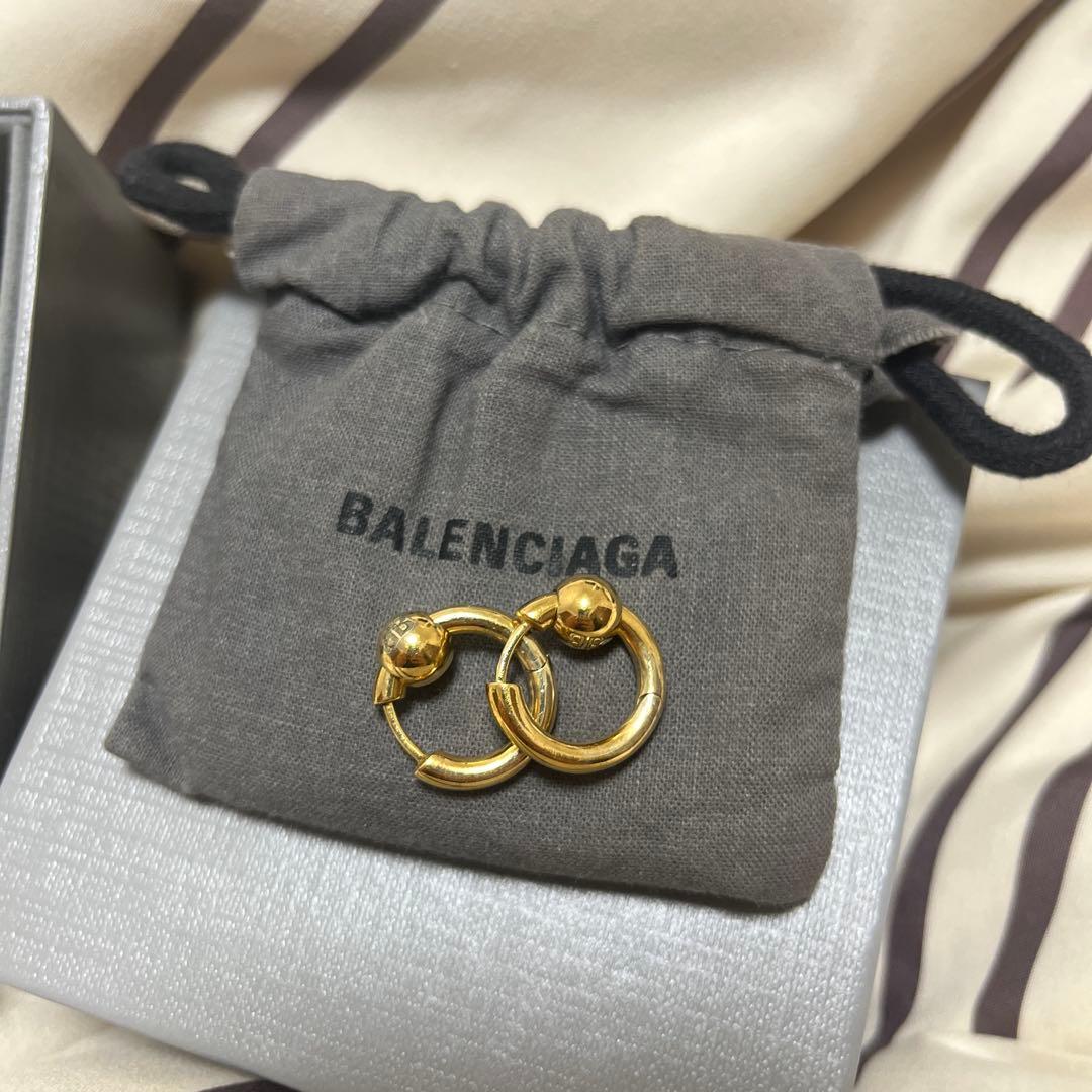 BALENCIAGA ゴールド フープピアス