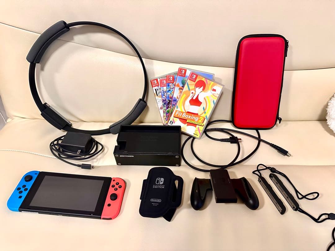 【バッテリー強化版】Switch本体＋人気ソフト5本＋リングフィット豪華セット