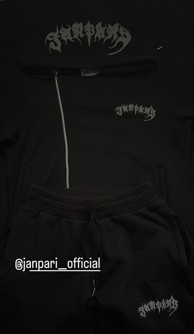 ジャンパリセットアップ（黒）