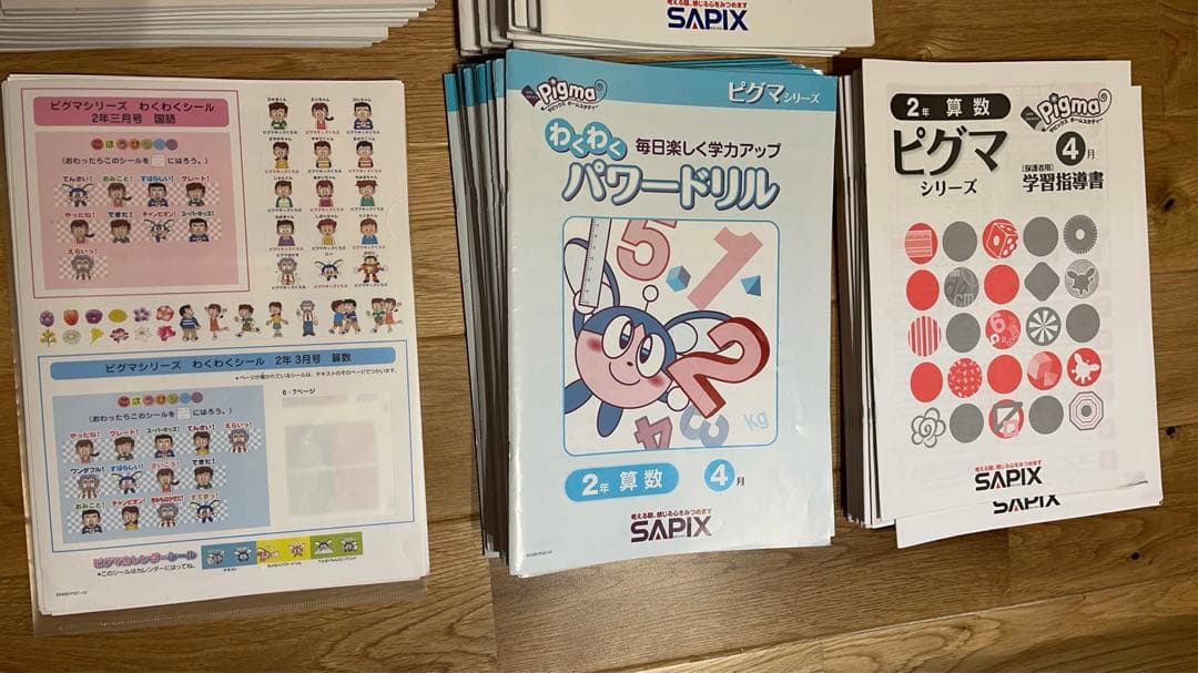 期間限定値下げピグマキッズくらぶ 2年生 12ヶ月分サピックス 通信教育書き込み