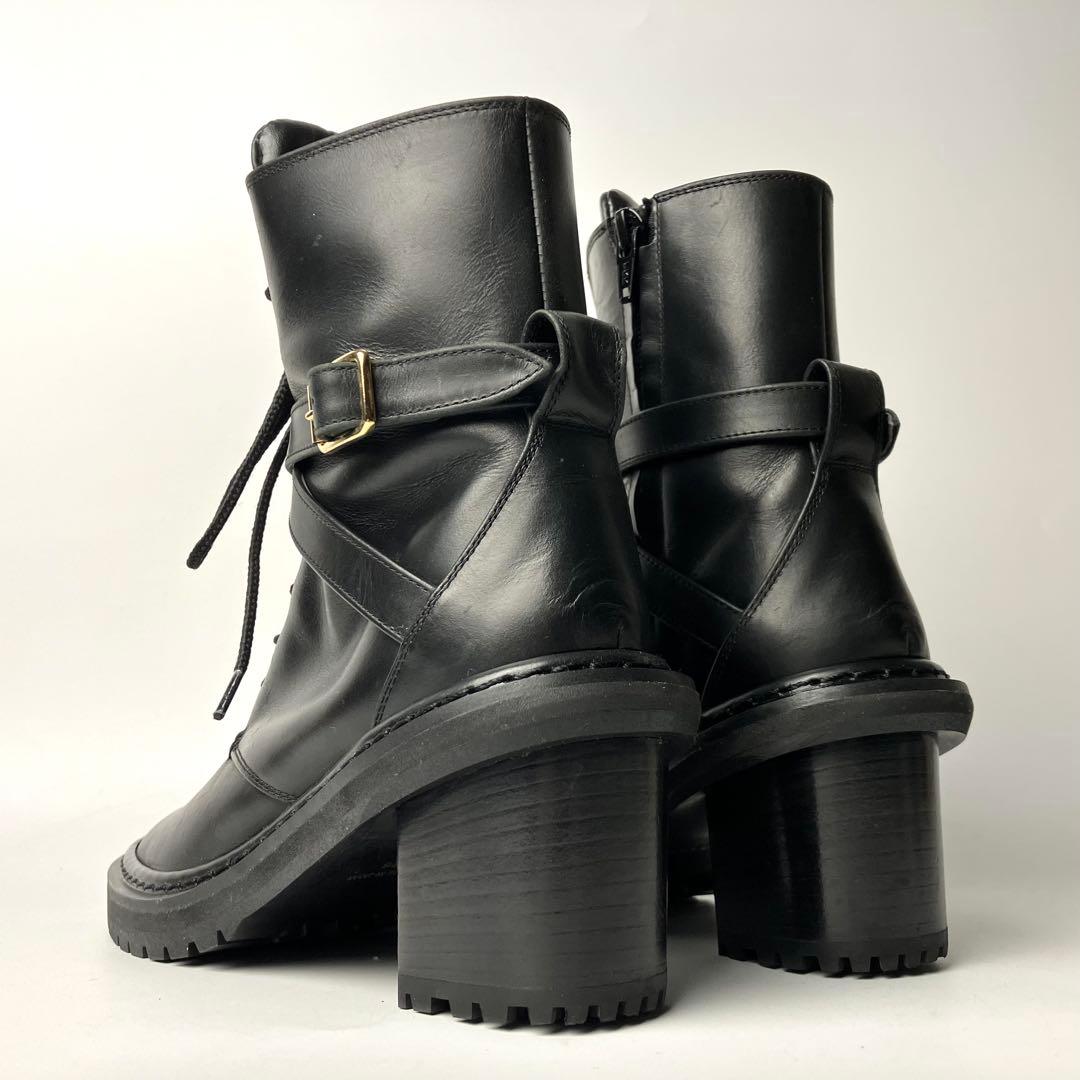 【極美品】PIPPICHIC OBLIQUE コンバットブーツ　クロスベルト23