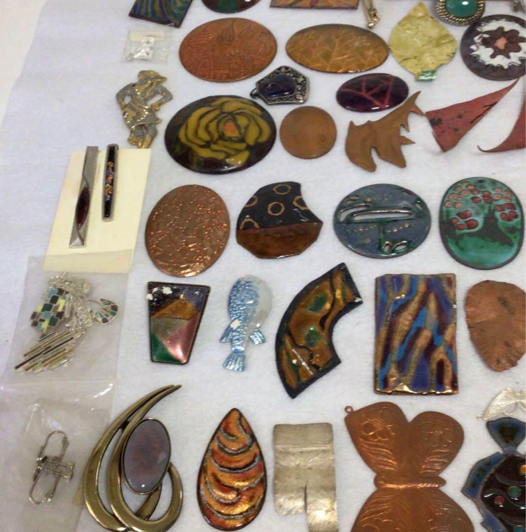 七宝焼き　アクセサリー　バッジ　ネックレス　ハンドメイド