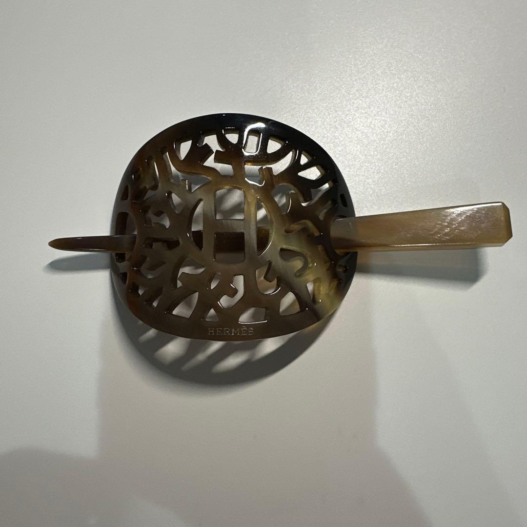 HERMES エルメス バッファローホーン 髪飾り