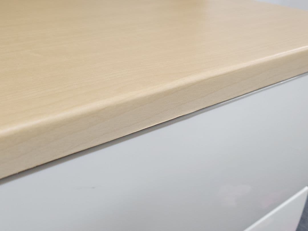 天馬 Fits フィッツ チェスト 5段 ホワイト × ナチュラルウッド天板