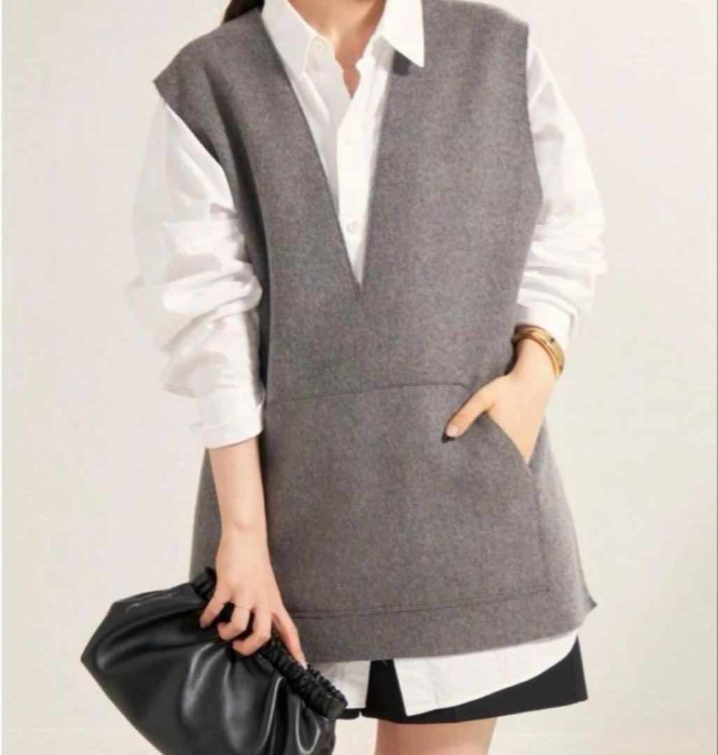 24AW Plage WOオーバーベスト グレー