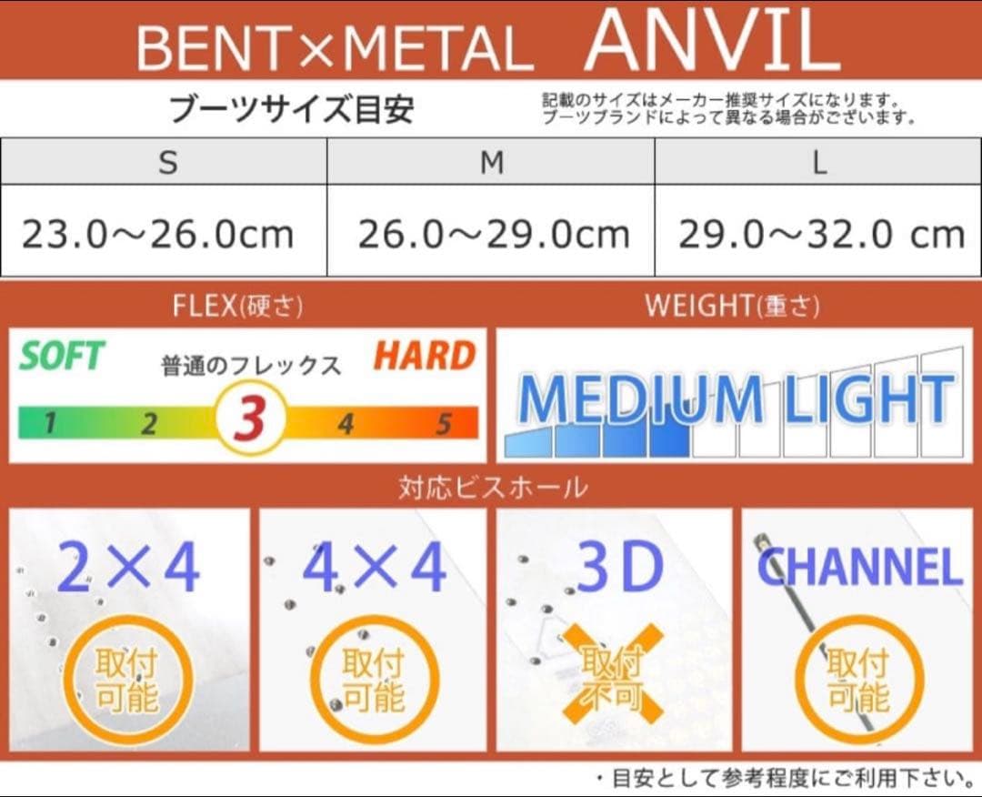 超美品　BENT L ANVIL ビンディング MEDIUM