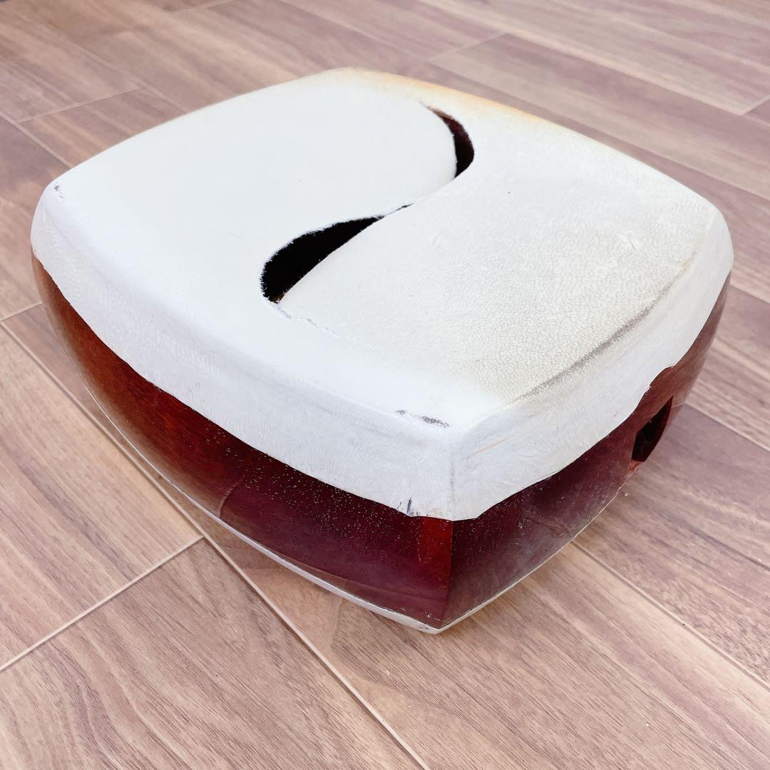 津軽三味線　花梨　丸打胴　津軽塗胴掛　太棹　正寸　天神欠け無　鼈甲撥付　平溝