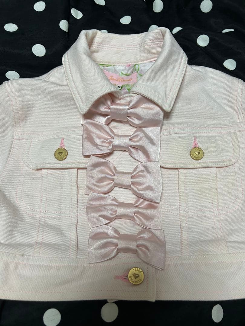 JESUS DIAMANTE バルドーリボン　Gジャン　38 ピンク