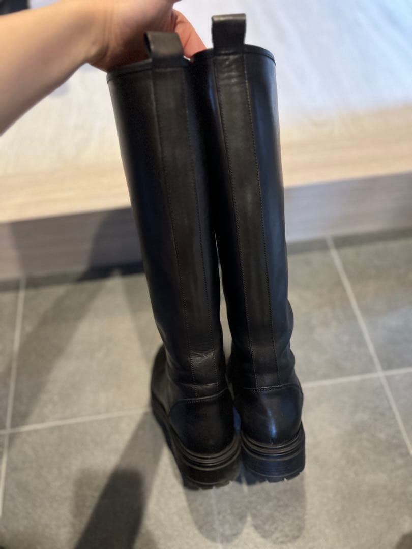 ユナイテッドアローズ　CORSO ROMA 9 レザー ロングブーツ　ブラック