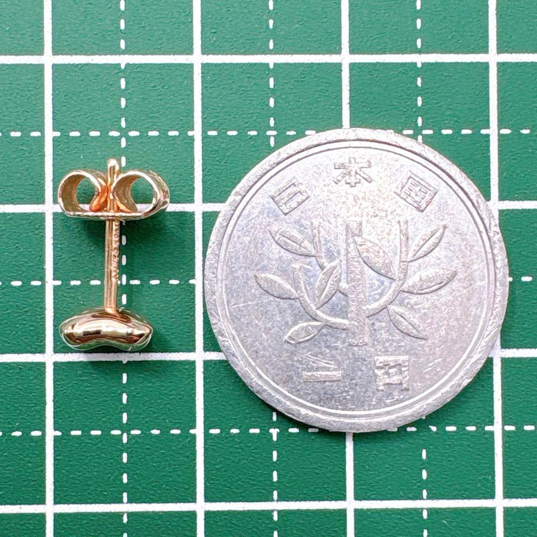 極美品 ティファニー ビーン 片耳 0.97g ピンクゴールド ピアス k18