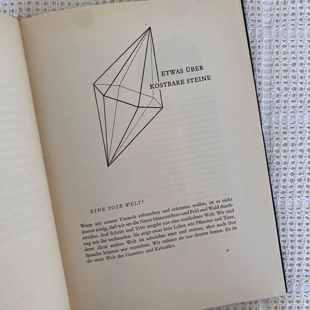 1954年　真っ黒な表紙が魅力的　ドイツの鉱物図鑑　宝石　洋書