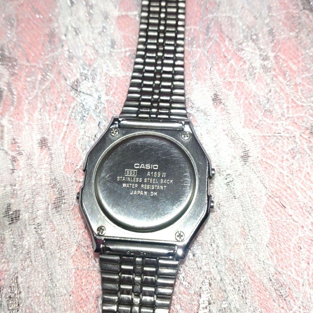 ✨美品✨CASIO✨チープカシオ A159W　天然ダイヤ付きメンズ腕時計