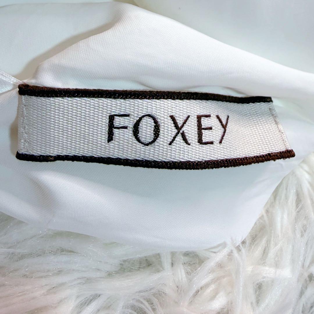 は*♡様 FOXEY フォクシー ノースリーブ ワンピース リネン素材 切替 ホ