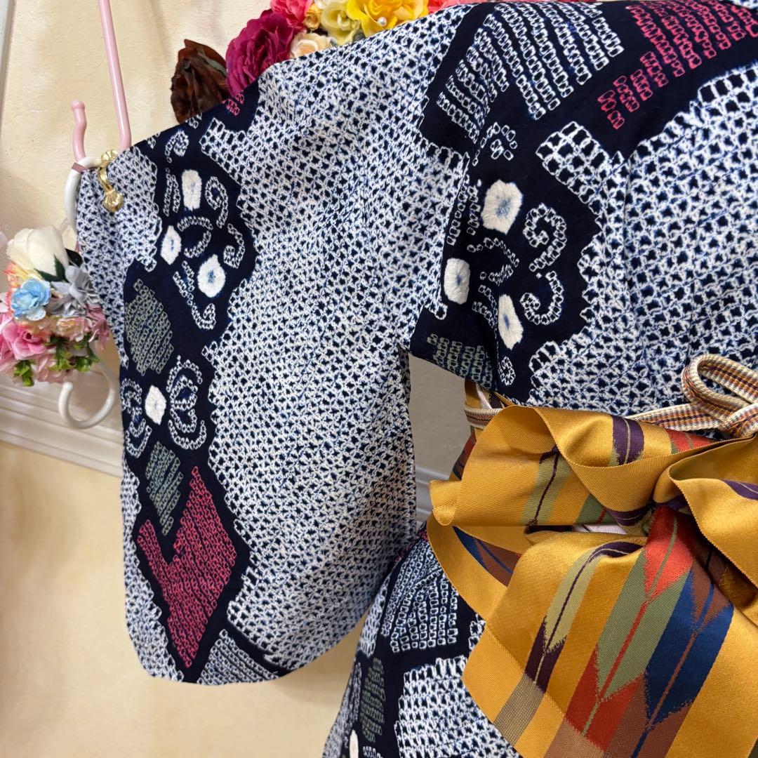 有松鳴海絞り伝統工芸❤️半幅帯レース‼️ハンドメイドお花5点セット‼️