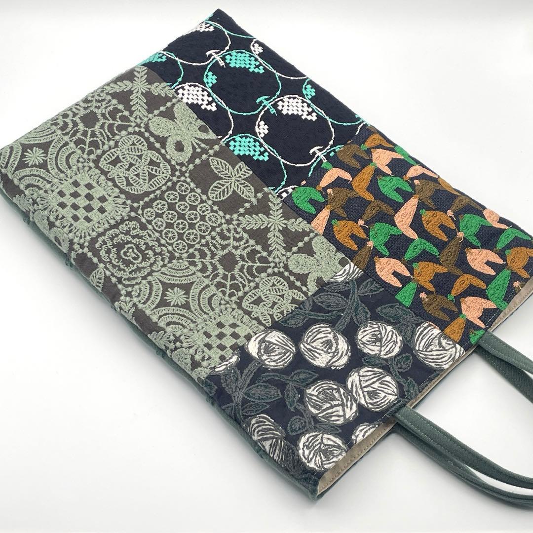 ㊷ミナペルホネン*パッチワーク ハンドメイド バッグ