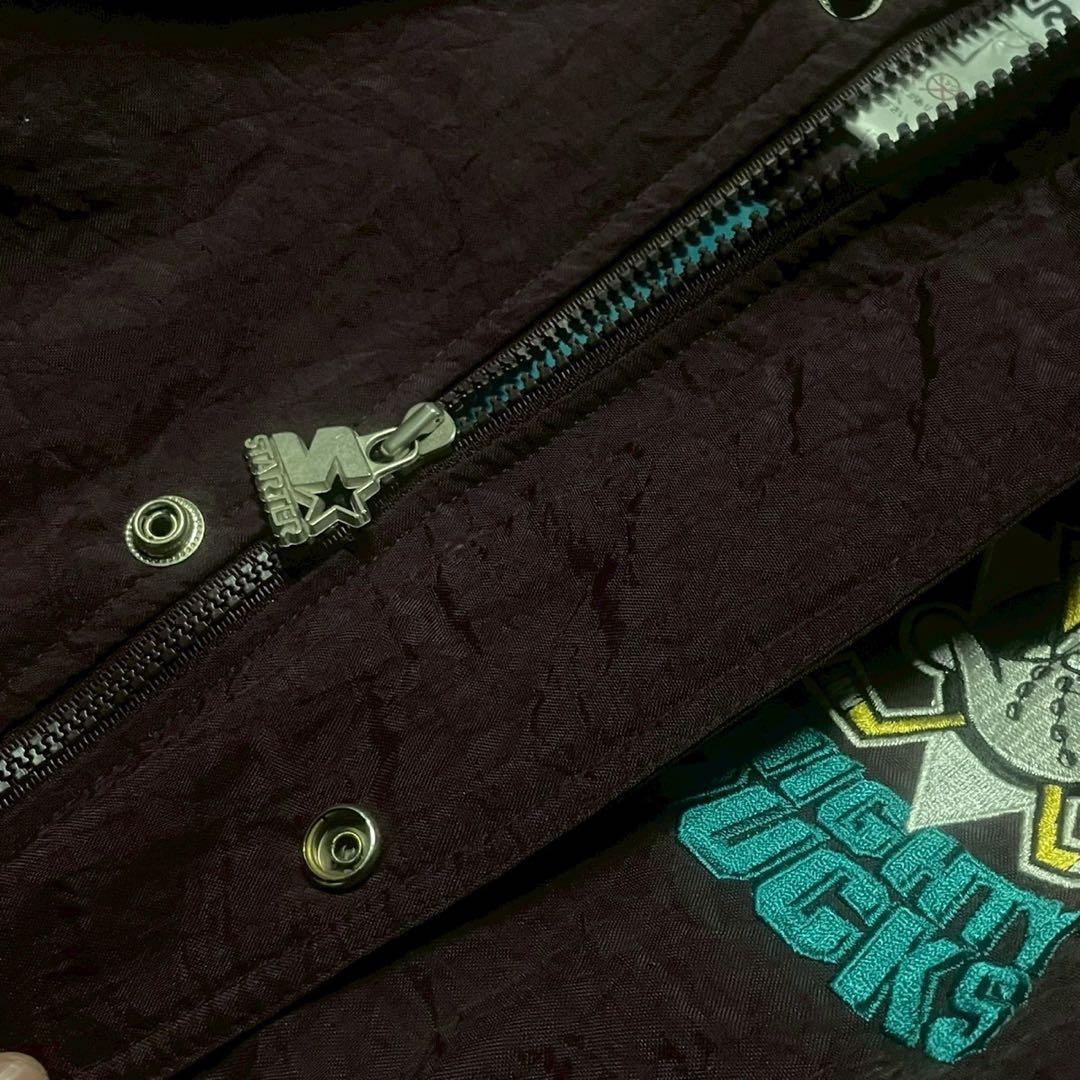 US古着 NHL starter ナイロン ゲームジャケット パーカー ロゴ