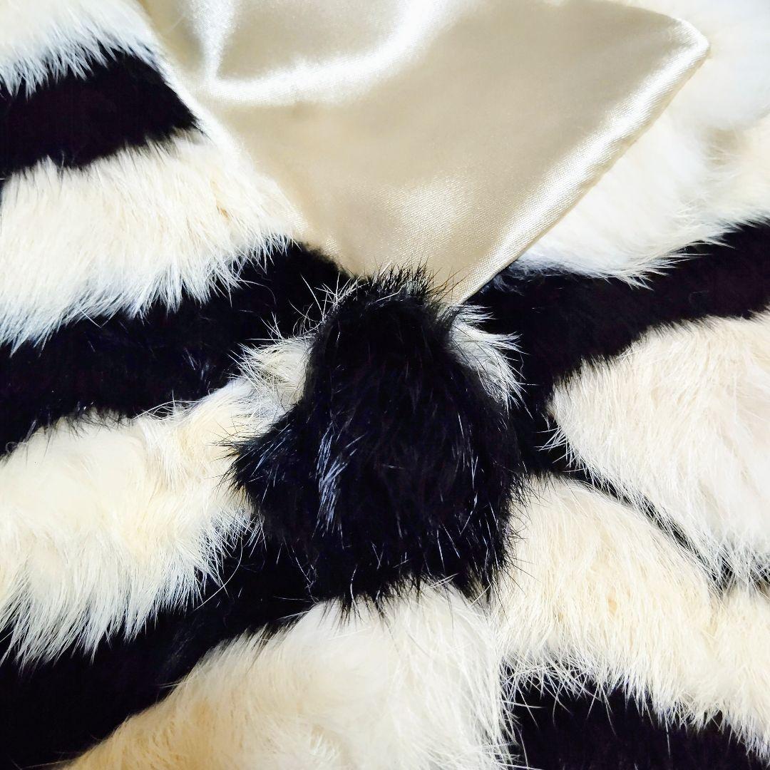 【極美品】ラビットファー リアルファー 毛皮 ボリューム ロングコート M