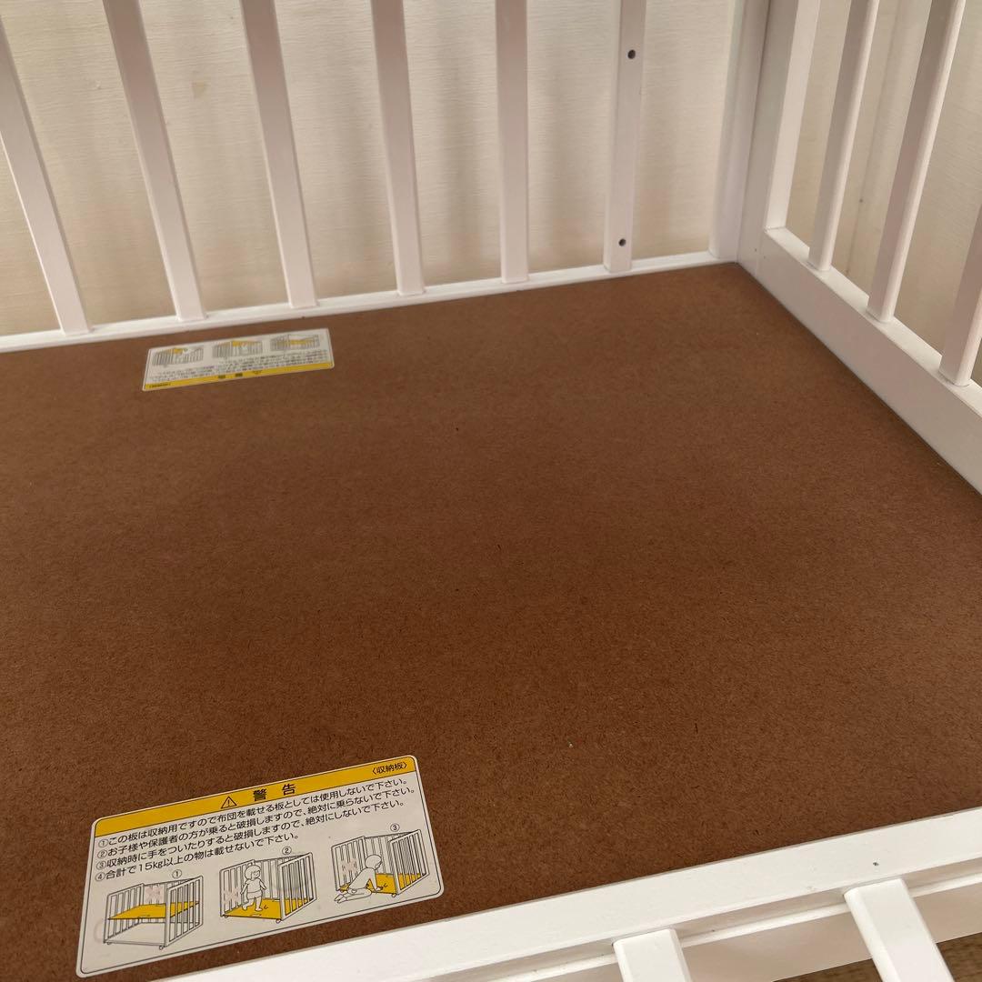 KATOJI木製ホワイトミニベビーベッド　早い者勝ち！送料込　60×90サイズ