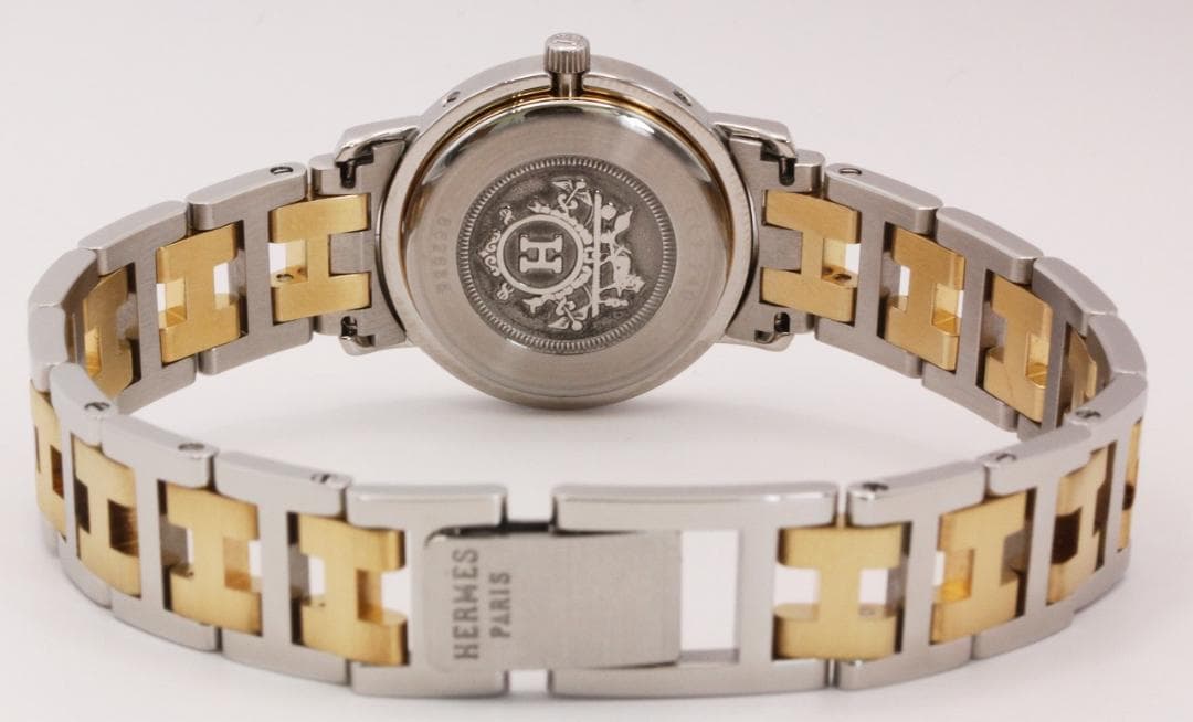 HERMES　CL3.240　エルメス　クリッパー　ケース・保証書付　White