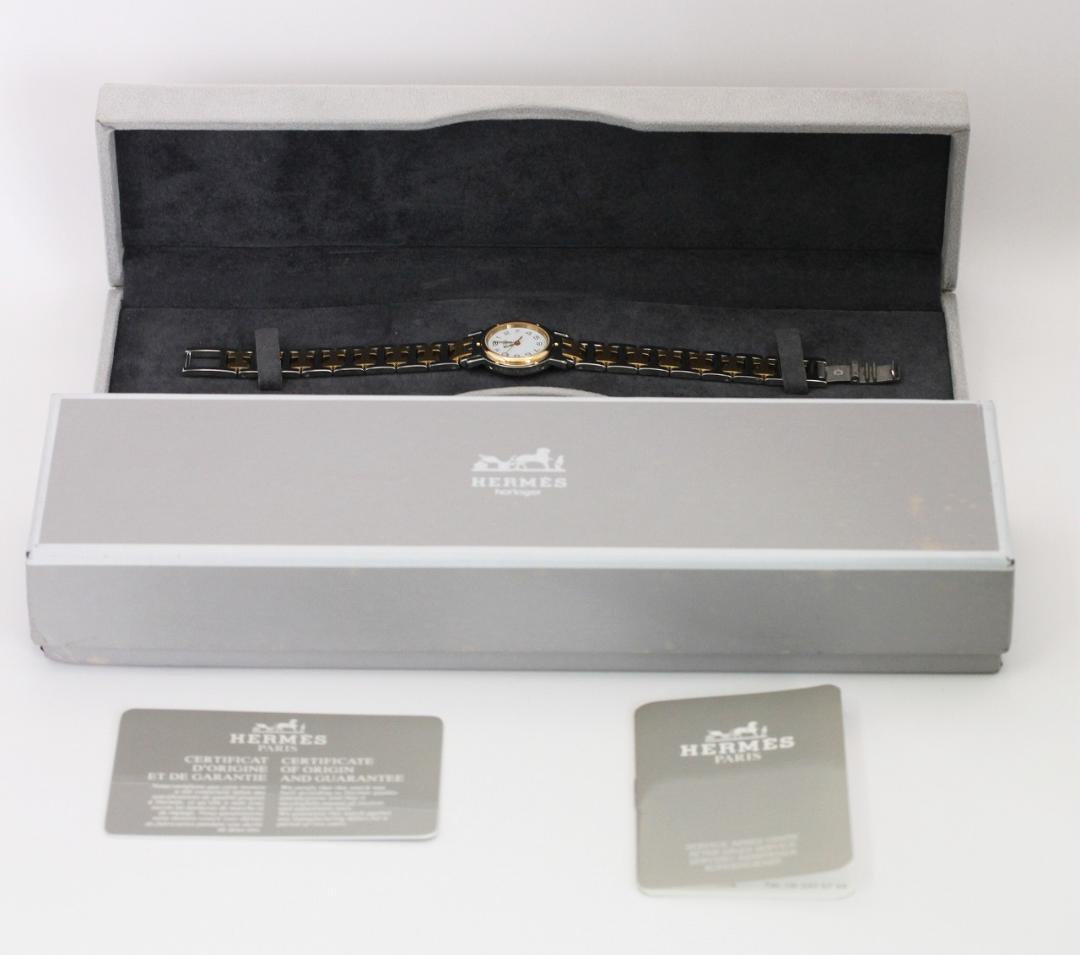 HERMES　CL3.240　エルメス　クリッパー　ケース・保証書付　White