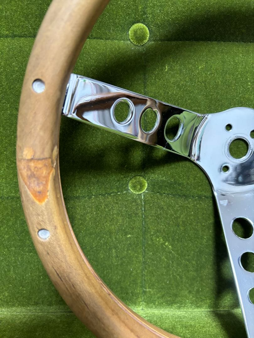 当時物 グラント ウッド ステアリング & ホーンボタン