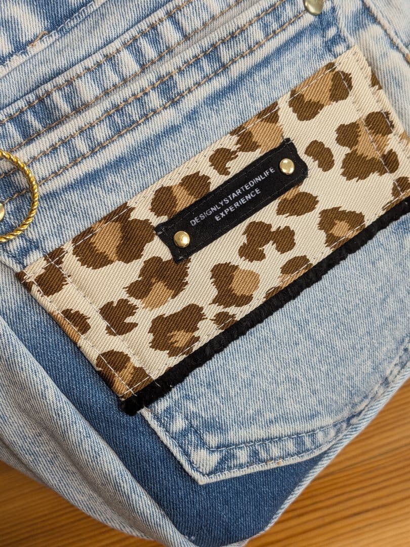 yuデニムリメイクバッグ（L）No.837 ☆バッグ（S）No.852